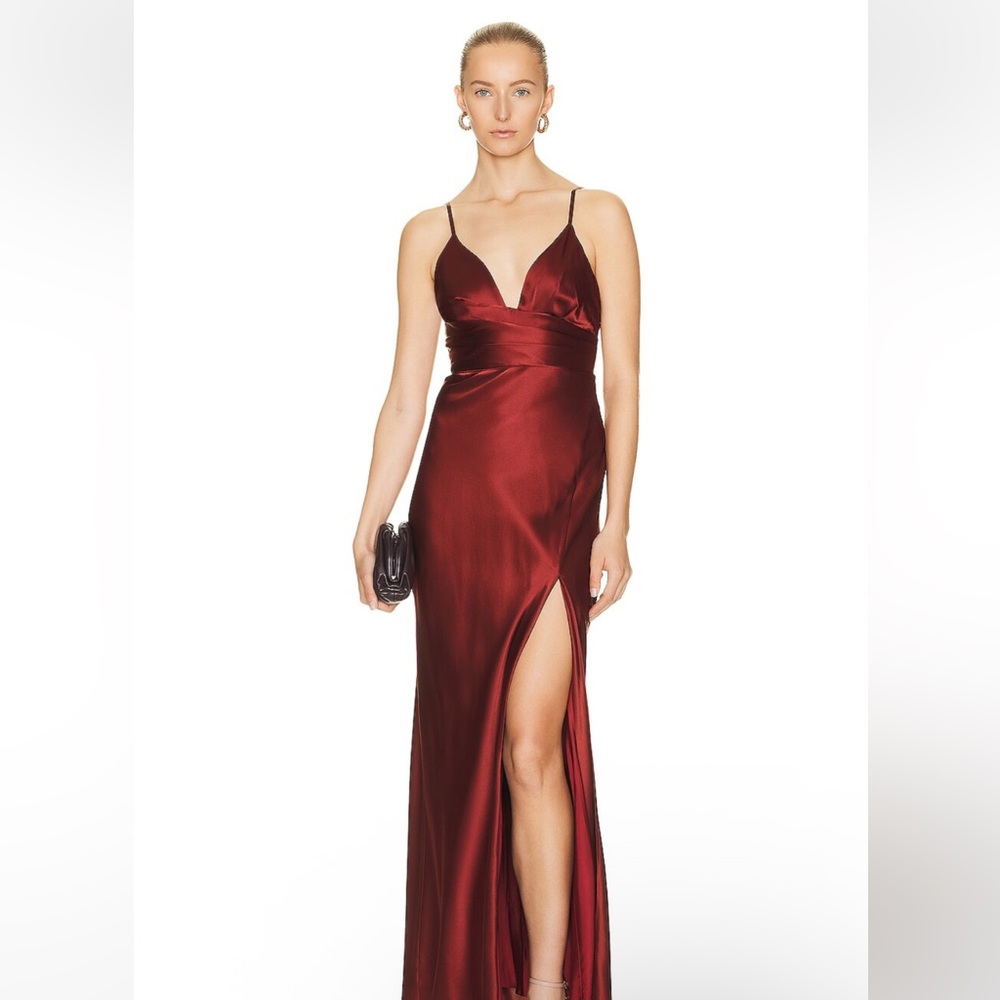 NICHOLAS SILK DRESS (2) COPPER BROWN